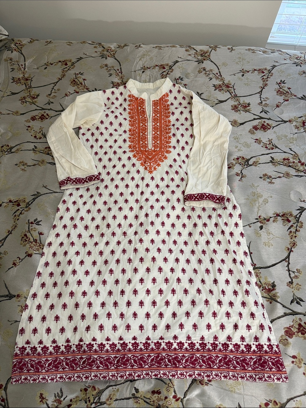 Embroidered lawn shirt